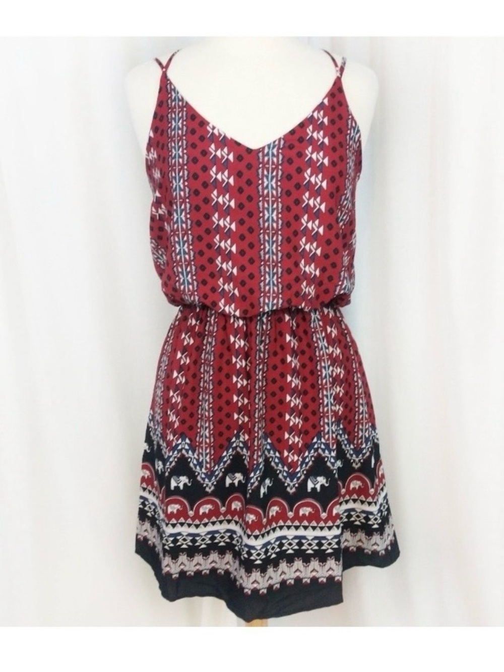 Pink Owl size medium elephant Printed Dress